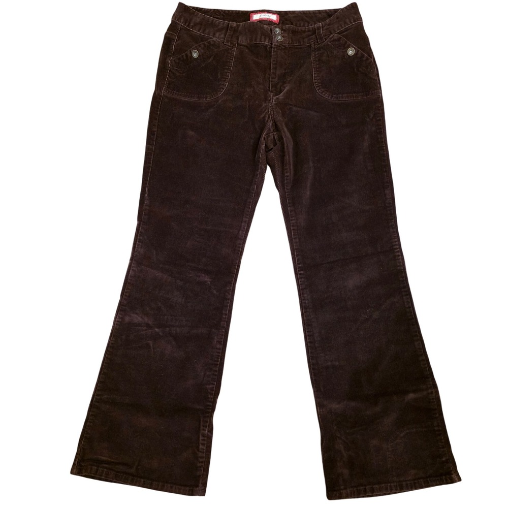 JORDACHE Brown Corduroy Pants Women's 17 Y2K Bootcut Mid Rise Retro Indie Grunge